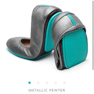 Tieks size 8 Metallic Pewter LIKE NEW